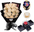 EIGHTOWN Roses Bouquet Artificial Flower - Preserved Red Rose Flowers with Love Necklace for Her - Unique Gifts Valentine's Day, Mother's Day, Thanksgiving, Birthday, Anniversary by EIGHTOWN