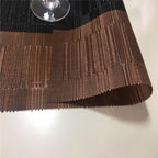 PIGCHCY Vinyl Placemats Set of 12 Washable Durable Kitchen Table Mats Easy to Clean Plastic Placemats for Dining Table (Brown) - Image 5
