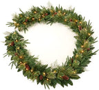9Ft Pre-lit Christmas Garland with 50 LED Lights Battery Operated,Holiday Decoration Stairs Wall Mantle Door Indoor Outdoor by AmerzestXmastree