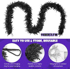 Fovths 9 Ft Pre‑Lit Black Halloween Garland, Artificial Cedar Vine Decor - Image 2