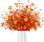 12 Pcs Artificial Fall Flowers 17" Pumpkin Picks with Berry Stems by Unknown