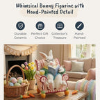 Blue Sky Clayworks Easter Bunny Chair Figurine, 6" L x 7.75" W x 8.375" H - Image 4