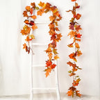 Lvydec 6 Pack Fall Maple Garland - 5.9ft/Strand Artificial Fall Foliage Garland Realistic Maple Leaves Autumn Decor for Home Wedding Halloween Thanksgiving Party - Image 5