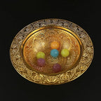 Ramadan Serving Dish Metal Ramadan Tray with Lid Eid Mubarak Plate Gold Candy Bowl for Wedding Home Party Desk Decoration - Image 7