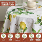 Maison d' Hermine Table Cloth Round Table Reusable 100% Cotton 63" Diameter - Image 4