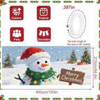 Cute Snowman Garage Door Banner 16x7 Ft - Merry Christmas Sign Design for Family Holiday Decorations - Image 4