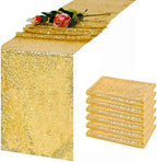 Sequin Table Runner, Gold, 12 x 72 Inch, 6 Pack by TCBESTO