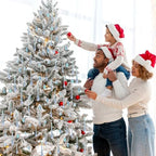 Vercraft 100 Pcs Christmas Tree Acrylic Hanging Ornaments, Laser Color - Image 5