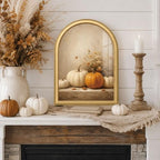 Wheatwin Fall Wall Decor, Pumpkins Gold Arched Framed Wall Art Fall Artwork - Image 7