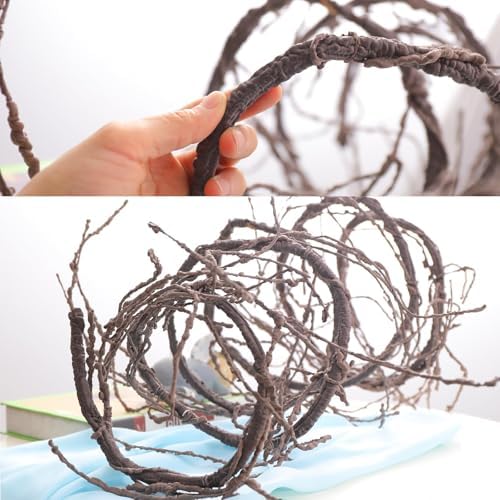 118"Brown S Bendable Grapevines Garland Faux Tree Branch Wall Hanging Decor by Fosolasi