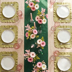 Solino Home 100% Pure Linen Table Runner Pine Green Long, Fete 14 x 120 in - Image 4