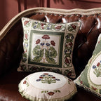 ISAENNE Elegant French Linen Throw Pillow Cover,Set of 2,18"x18"-Estonia C - Image 2