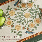 Patdrea Designer Vintage French Velvet Table Runner,12"X71"-Botticelli - Image 3