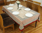 72x118 Inches Rectangle Hand Block Printed Cotton Tablecloth, Red Black Floral Table Cloths Washable, Indian Table Linen for Halloween Christmas Outdoor Thanksgiving Gifts Home Decor Dinning Outdoor - Image 2