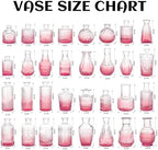 Bud Vases Set of 32, Mini Vases for Centerpieces, Small Vases for Flowers, Perfect for Table Decorations, Wedding, Party - Great Gift for Home Decor Lovers (Pink) - Image 2