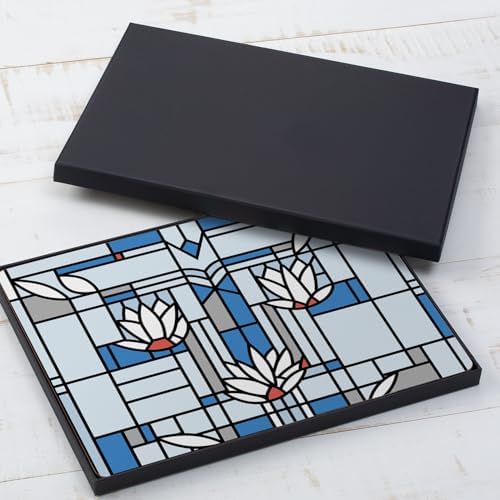 CounterArt Water Lilies by FLW Boxed Set of 4 Hardboard Placemats - Image 6