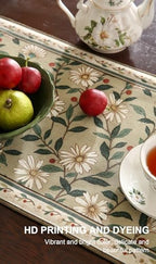 ISAENNE Designer Vintage Linen Table Runner,87"x12"-Brune - Image 4