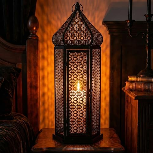 Vela Lanterns Decorative Indoor Tall Black Floor Lantern, Extra Large - Image 4
