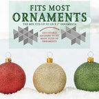 Christmas Ornament Storage Container,Box Stores Up to 128-3 inch ornaments, Adjustable Dividers, Large Organizer Bin to Protect and Store Holiday Décor - Red - Image 4