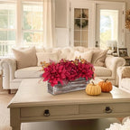 DILATATA Fall Decor Autumn Harvest Floral Centerpiece with Artificial Peony Chrysanthemum Hydrangea Flowers Berries Arrangement for Thanksgiving Party Mantel Fall Decor - Image 5