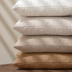 MIULEE 22x22 Decorative Euro Sham Boucle Couch Pillow Covers Camel - Image 5