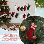 Personalized Mini Christmas Stockings - Custom Embroidered Name Knit Stockings for Baby,Kids,Family - Classic Cable Knit 9” Small Christmas Stocking Fireplace Holiday Decor Gifts(8 Pack) - Image 3