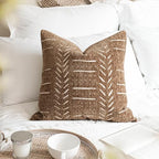BlissBlush Decorative Throw Pillow Covers 18X18 Set of 2, Brown Boho Farmhouse Cushion Cover, Cozy Soft Accent Pillowcase for Couch Sofa Bed Living Room Home Décor - Image 7
