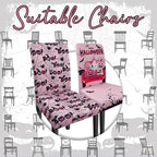 Halloween Chair Covers Set of 4 Ghost Dining Chair Covers for Party Kitchen Removable Seat Cover for Chairs Halloween Decorations Indoor - Image 4