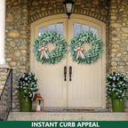 WREATHOME 26'' Large Eucalyptus Wreath for Front Door Year Round - Image 2