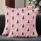 Allorry Christmas Pillow Covers 26x26 Set of 2 Beige Brown Xmas Tree Pillow Covers Soft Plush Faux Fur Christmas Decorations for Xmas Winter Holiday Home Bedroom Sofa Cushion Cases PT-008D26 by Allorry