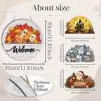 17PCS Interchangeable Welcome Sign for Front Door - Image 2