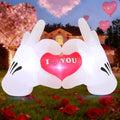 COMIN 6.2FT Valentine's Day Inflatables Heart Hands Yard LEDs Decor by COMIN
