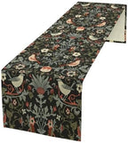 William Morris Plant Table Runner for Table Decor, Art Vintage Botanical Flower Rustic Floral Printed for Kitchen Dining Room Office Farmhouse Party Holiday Decorate 13" x 120" by LIZIMI