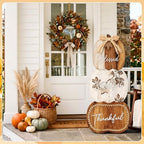 Vercraft 35'' Fall Porch Sign Outdoor Standing Pumpkin Decoration, Boho - Image 2