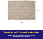 Sweet Home Collection 100% Cotton Placemats for Dining Room, Two Tone Woven Fabric, Soft Durable Table Mat Set, Set of 6, Eggshell, Rectangle 13" x 19" (Pack of 12) - Image 3