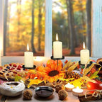 Yaomiao Thanksgiving Fall Table Centerpiece Candle Holders Metal Rustic - Image 6