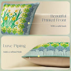 Vintage Floral Pillow Cover 18x18, Daffodil - Image 4