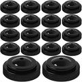 48 Pieces Black Miniature Flag Stand Plastic Mini Flag Holder Small Desk Banner Stand Base for Holding Office Garden Table Stick, 0.28 Inches in Hole Diameter by Fumete