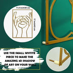 Glamativity 4 Pack Gold Wall Art Decor, Minimalist Single Line Real Metal Wall Art, Woman's Body Shape Abstract Wall Art (Gold Classic Style, 17 x 11.8'') - Image 3