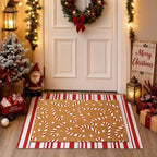 Tinideya 2 Pcs Christmas Layered Doormat Set, Candy Cane by Tinideya