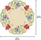 Decozen Set of 8 Doilies for Table, Lace Doilies - Rustic, Crochet, Farmhouse, Kitchen, Round Table Placemats - Valentines Day Decorations - 15 inch Gold Beige, The Maliana Collection - Image 3