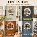 16 Pcs Interchangeable Welcome Sign for Front Door, 12 In Wood Decor - Image 2