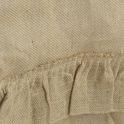 Efavormart 5 PCS Natural Ruffled Burlap Rustic Table Runner | Jute Linen Tabletop Decor | 14"x108" - Image 3