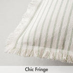 MIULEE Sage Green Striped Decorative Throw Pillow Covers, 18x18 - Image 2