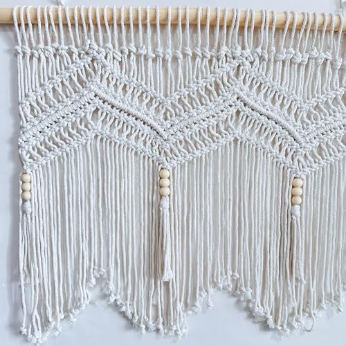 Achart Macrame Curtains Macrame Valance Doorway Window Curtain Panels - Image 4