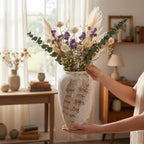 Large Ceramic Vase, 11.8 Inch Minimalist Decorative Farmhouse Vase for Home Decor, Living Room, Shelf Decor, Entryway, Wedding, Table Decoration - Image 4