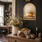 Wheatwin Fall Wall Decor, Pumpkins Gold Arched Framed Wall Art Fall Artwork - Image 5