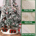 Christmas Tree Skirts 36inch White Faux Fur Xmas Tree Skirt for Christmas Decoration New Year Party Holiday Decorations - Image 3