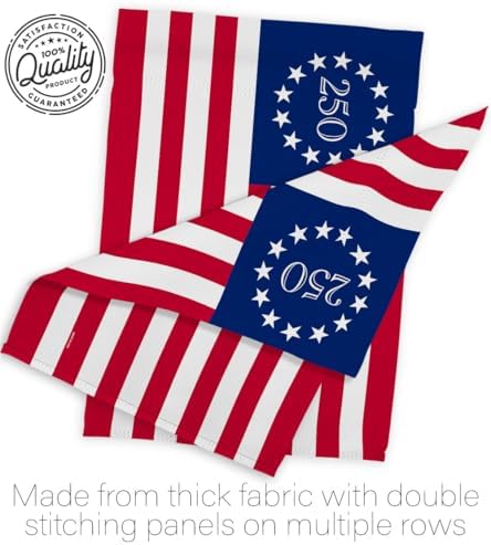America 250 Flag Betsy Ross July 4th Garden Stand Set Porch Lawn Tapestry Grave Yard Decor Canvas Prints Textile Woven Poster USA 250th Anniversary Merchandise Decoration Gift - Image 7