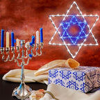 Hanukkah Chanukkah Decorations Window Lights, Star of David 80Led-2Pack - Image 5